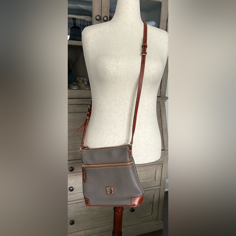 Dooney & Bourke Pebbled Crossbody Bag in Elephant